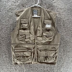 Uncle Milty Vest Mens Extra Large Tan Pockets Fly Fishing Hunting Outdoors Adult